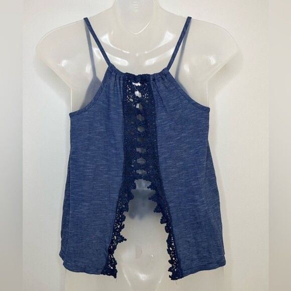 Aeropostale Blue Cropped Tank Top Size XS - Picture 2 of 6